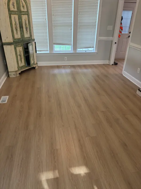 Bright room with new LVP flooring